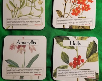 Pretty Poison Holiday Coasters