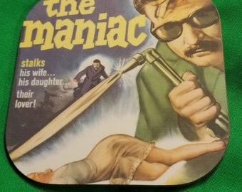 The Maniac (1963) Movie Poster MDF Coaster