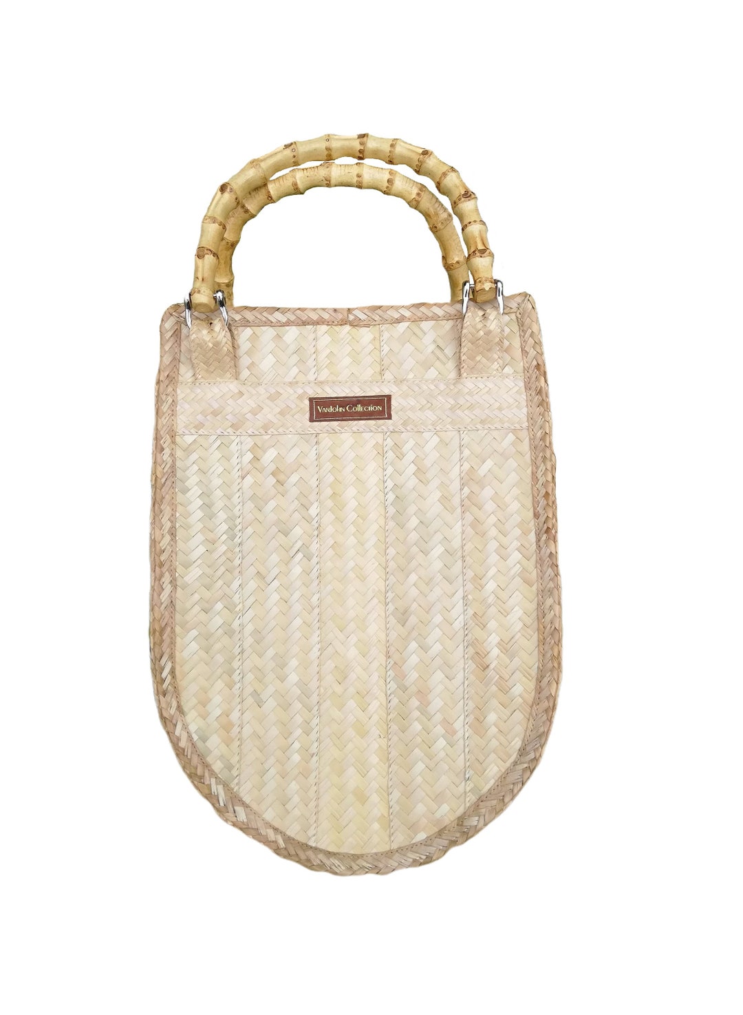Straw Bag / Bamboo Handle / Straw Tote / Straw Purse / Etsy