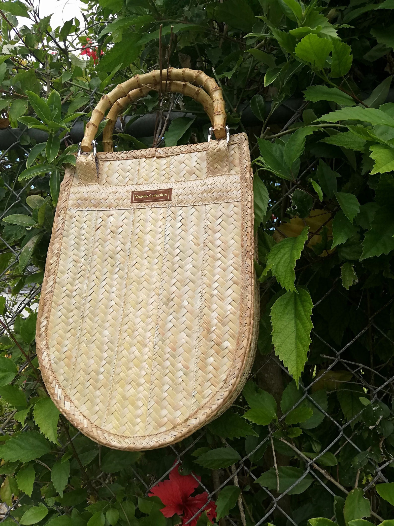 Straw Bag / Bamboo Handle / Straw Tote / Straw Purse / Handmade Bag Etsy UK