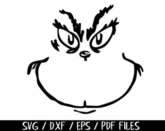 Download Grinch face svg | Etsy