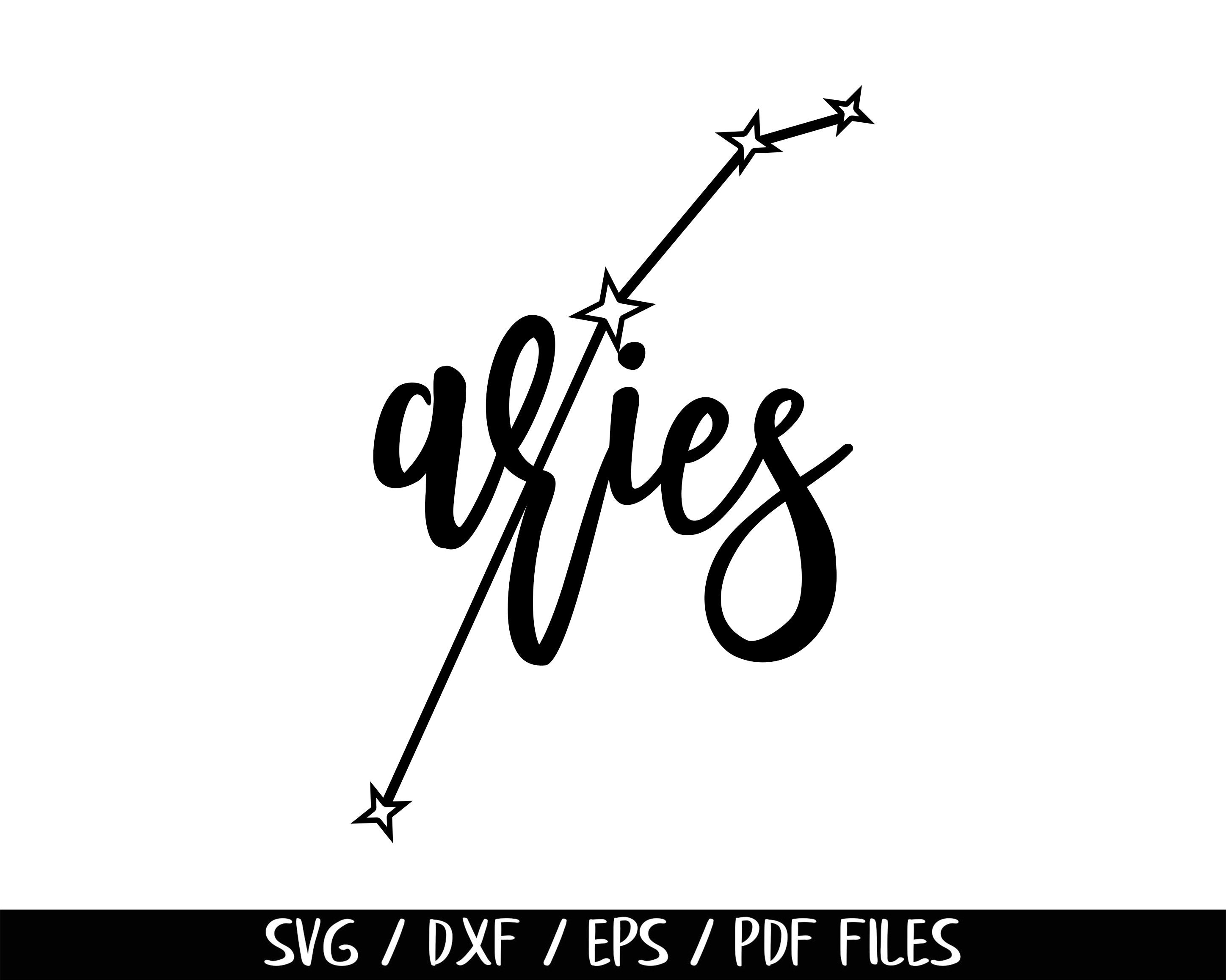 Download Aries Constellation SVG Zodiac Sign Silhouette File | Etsy