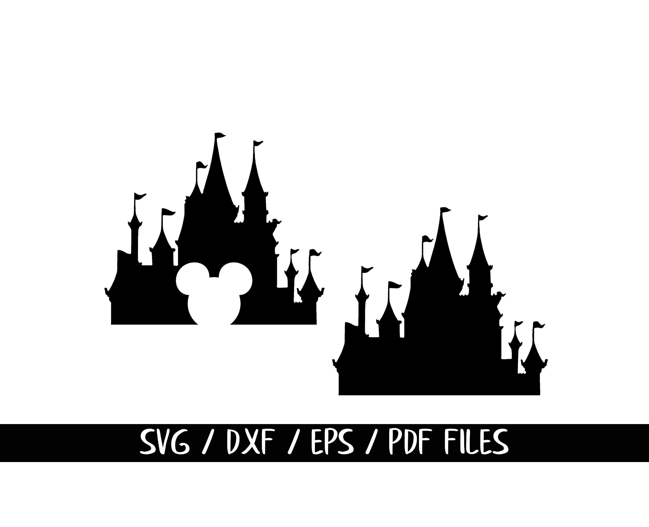 Download Disney Castle SVG Mickey Cricut File pdf dxf eps files | Etsy