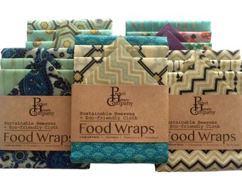 Beeswax-Food-Wraps-STARTER-PACK-OF-5-Australian-Bees-Wax Random selection