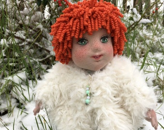 Louise doll, cloth doll, rag doll, dollsewing, unique doll, collectible doll, entirely made of fabric