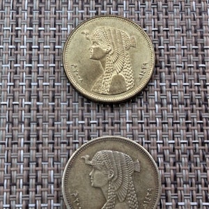 Cleopatria coin- Egypt-50 piastres-circulated or about uncirculated