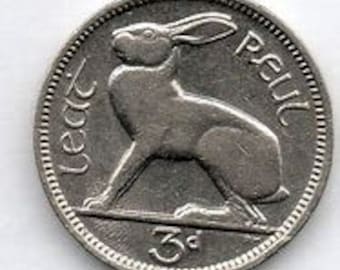 1928 thro 1968 Ireland 3 pence rabbit  Price 3.00 and up circulated and about uncirculated grades