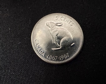 1967 Canada- Lucky Rabbit Nickel - Bright Uncirculated - Etsy