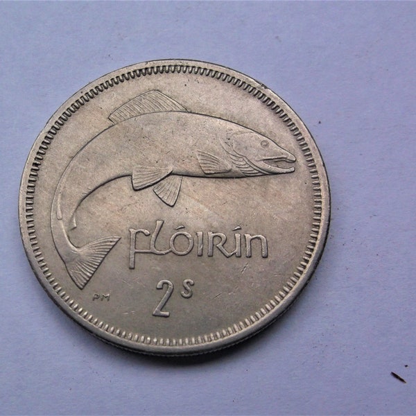 Ireland 2 shilling coin 1951-1968 Salmon