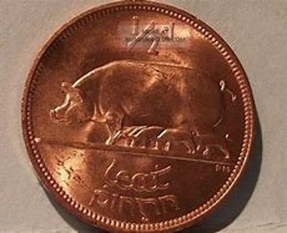 Ireland 1/2 Penny Coins- 1928 Thro 1967- Pig and Piglets- Price