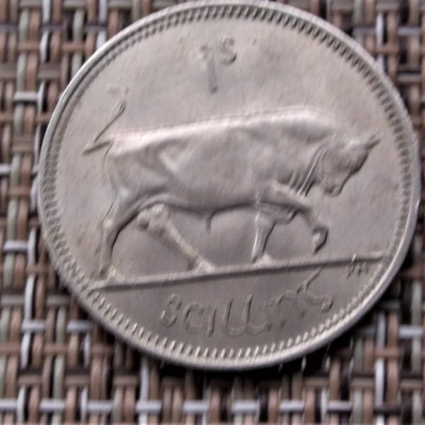 Ireland 1 shilling charging bull -1951- 1968-clean-better coins