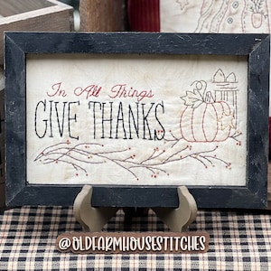 In All Things Primitive Stitchery Framed Print