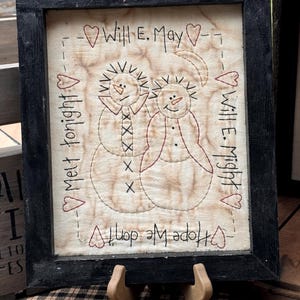 Will E Primitive Stitchery gerahmter Druck