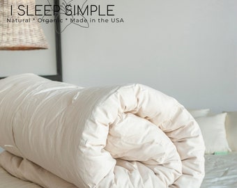 Cotton Mattress Topper 2 inch Loft Natural Cotton Fill Handmade USA