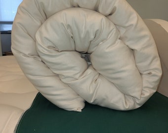 2” Wool Mattress Topper – Organic Cotton Case | Soft, Breathable, Handmade in USA