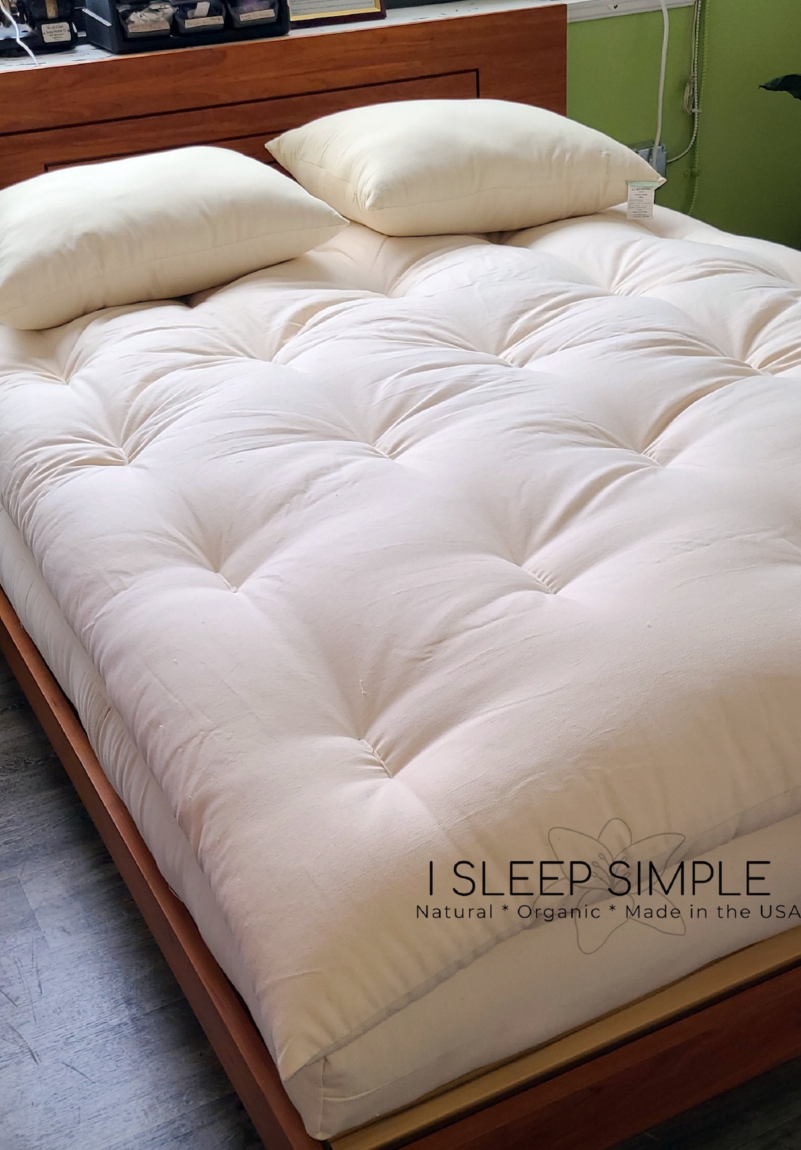 Organic Cotton Mattress Pad GOTS Certified 2 Thick Etsy