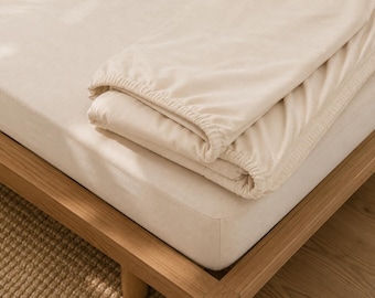 Organic Cotton Waterproof Mattress Protector, Fitted Sheet Style, Quiet Breathable GOTS Certified, Made in USA
