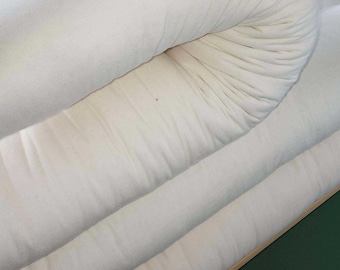 Shikibuton de algodón y lana muy firme: disponible en grosores de 3, 4 y 5 pulgadas; hecho a mano en EE. UU.