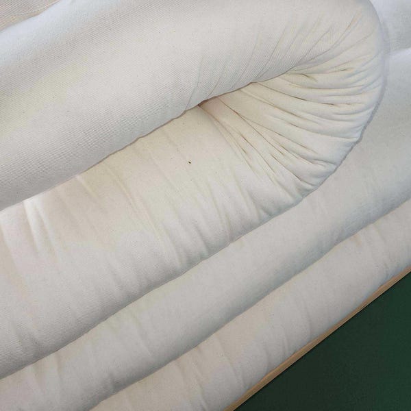 Very Firm Cotton & Wool Shikibuton – Available in 3", 4", 5" Thicknesses | Handmade in the USA