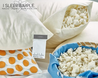 Shredded Latex Rubber Foam Pillow, Adjustable, OEKO-TEX Certified, Made in the US