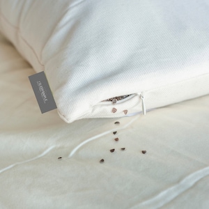Buckwheat Pillow Adjustable Fill GOTS Cotton Cover Firm Support USA Made