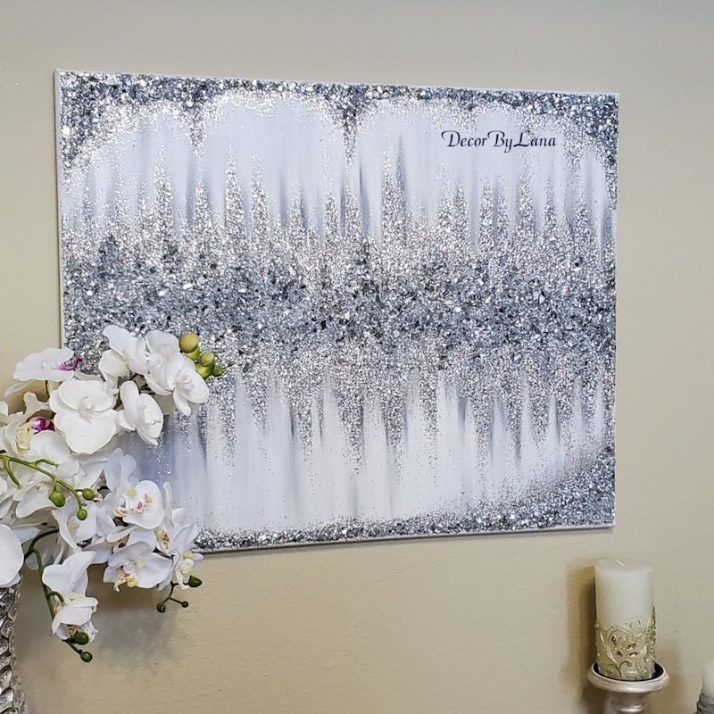 Glitter Art Canvas - Etsy