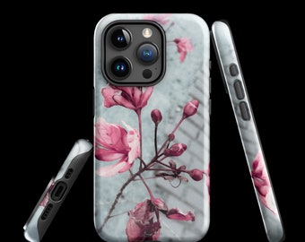 Roze Bloemen Garden Path Tough Case voor iPhone® Duurzaam, mooi telefoonhoesje