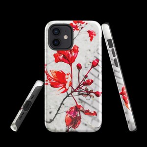 Red Flowers Garden Tough Case for iPhone® Durable Glossy IPhone Case