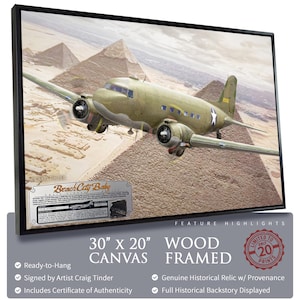 C-53 Skytrooper - Beach City Baby - 30"x20" Canvas | INCLUDES: Fuselage Relic