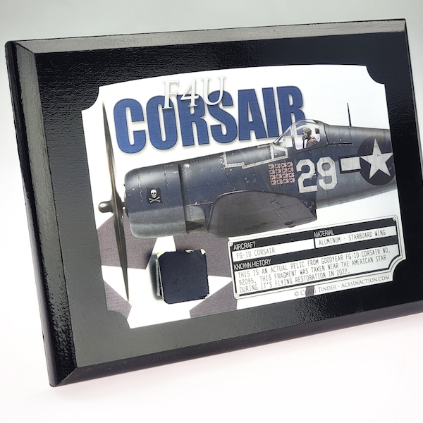 WWII F4U Corsair Authentic Relic - Full Color 5"x7"