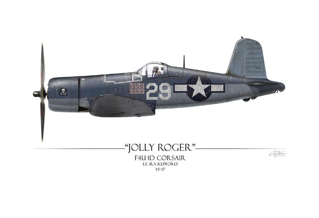 Ira Kepford F4U Corsair - Art Print by Craig Tinder - Etsy