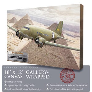 C-53 Skytrooper - Beach City Baby - 18"x12" Canvas | INCLUDES: Fuselage Relic