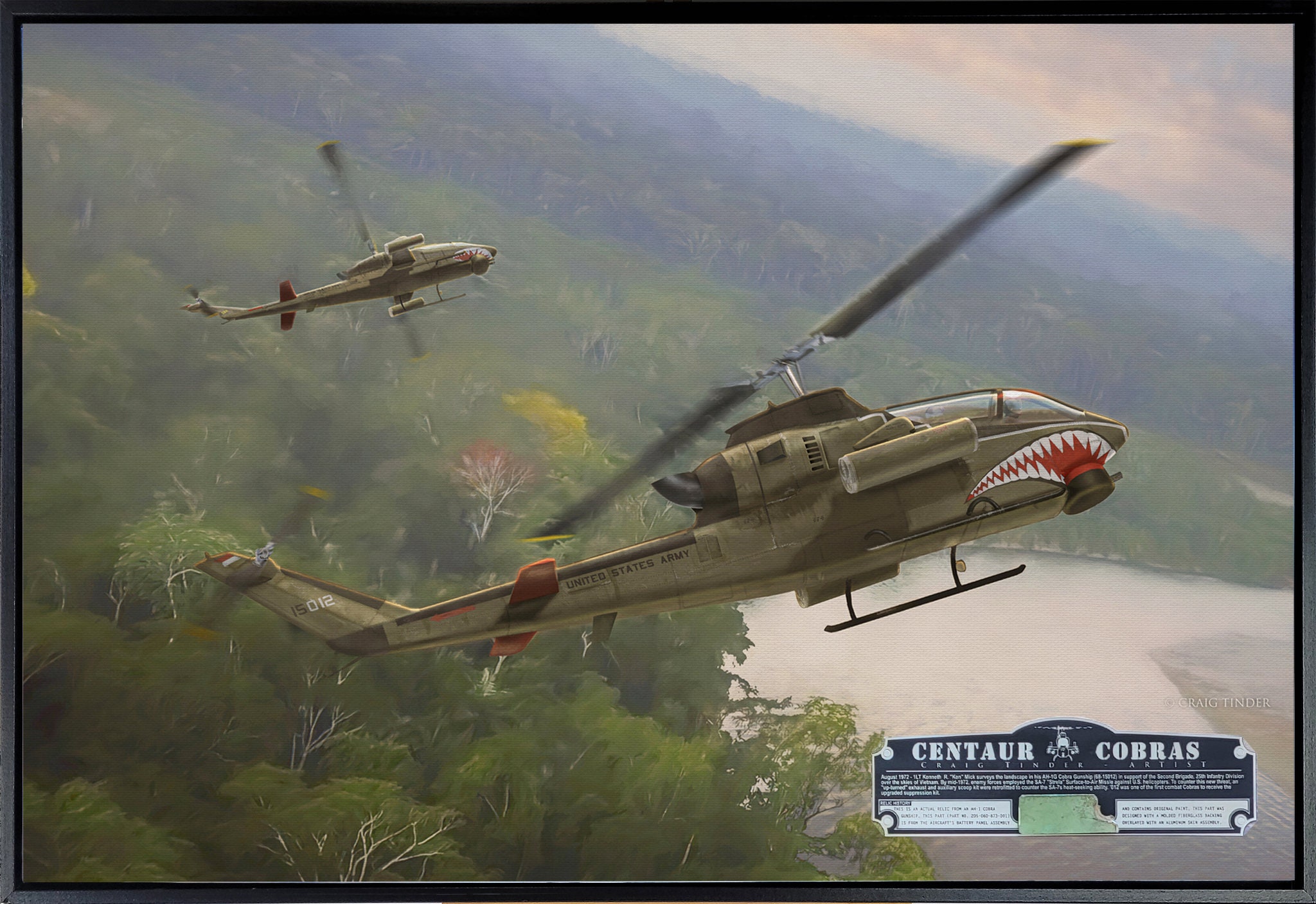 Centaur Cobras - 18x12 Canvas Art With Cobra Helicopter