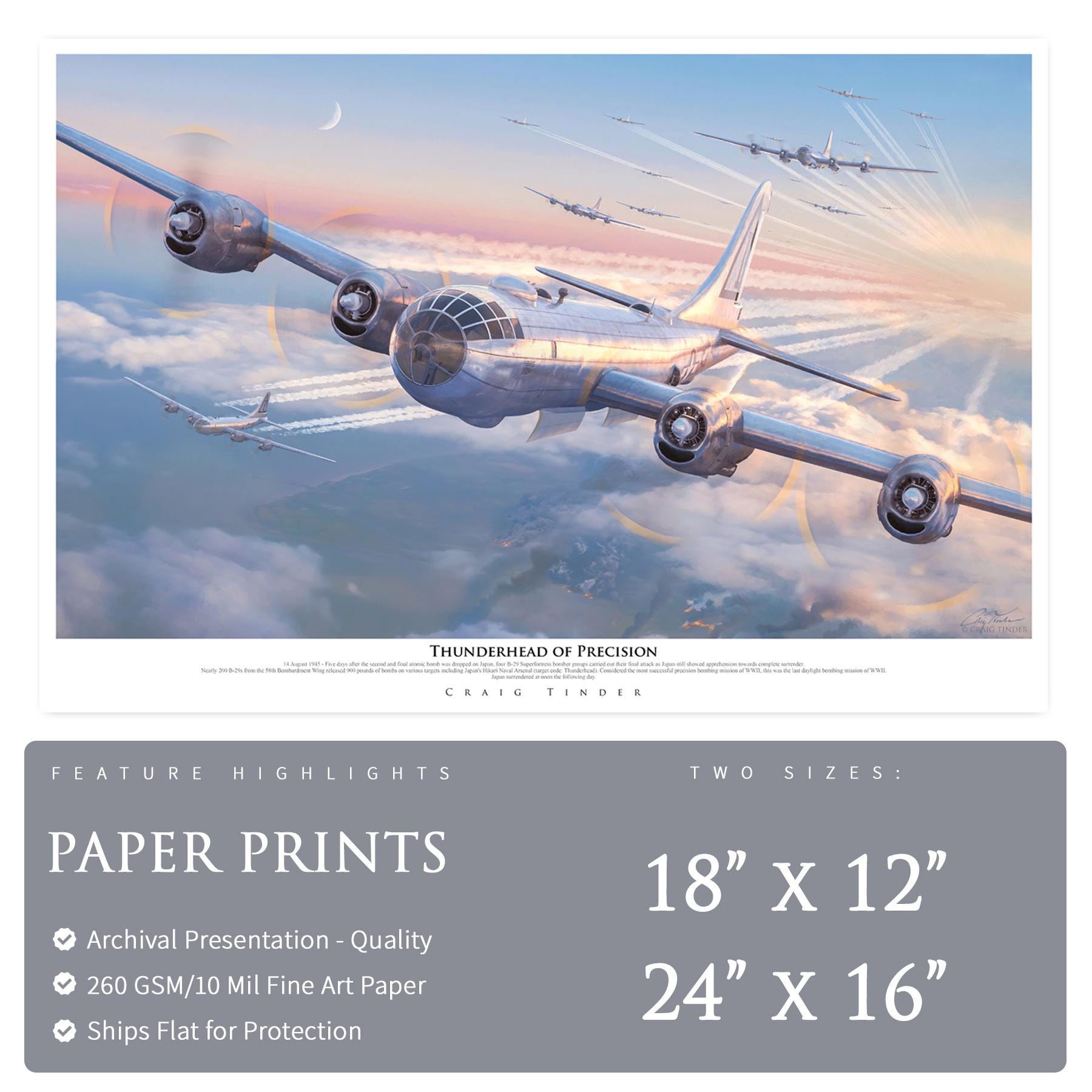 B-29 Superfortress - Thunderhead of Precision - Paper Print by Craig ...