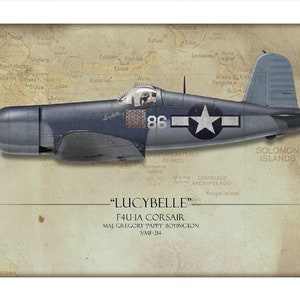 Pappy Boyington F4U Corsair - Art Print by Craig Tinder - Etsy