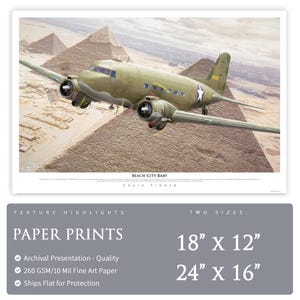 C-53 Skytrooper - Beach City Baby - Paper Print by Craig Tinder