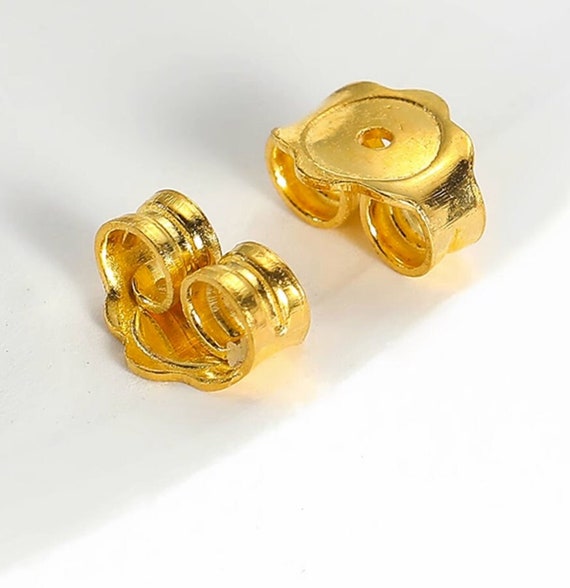 24k gold earring backs discount
