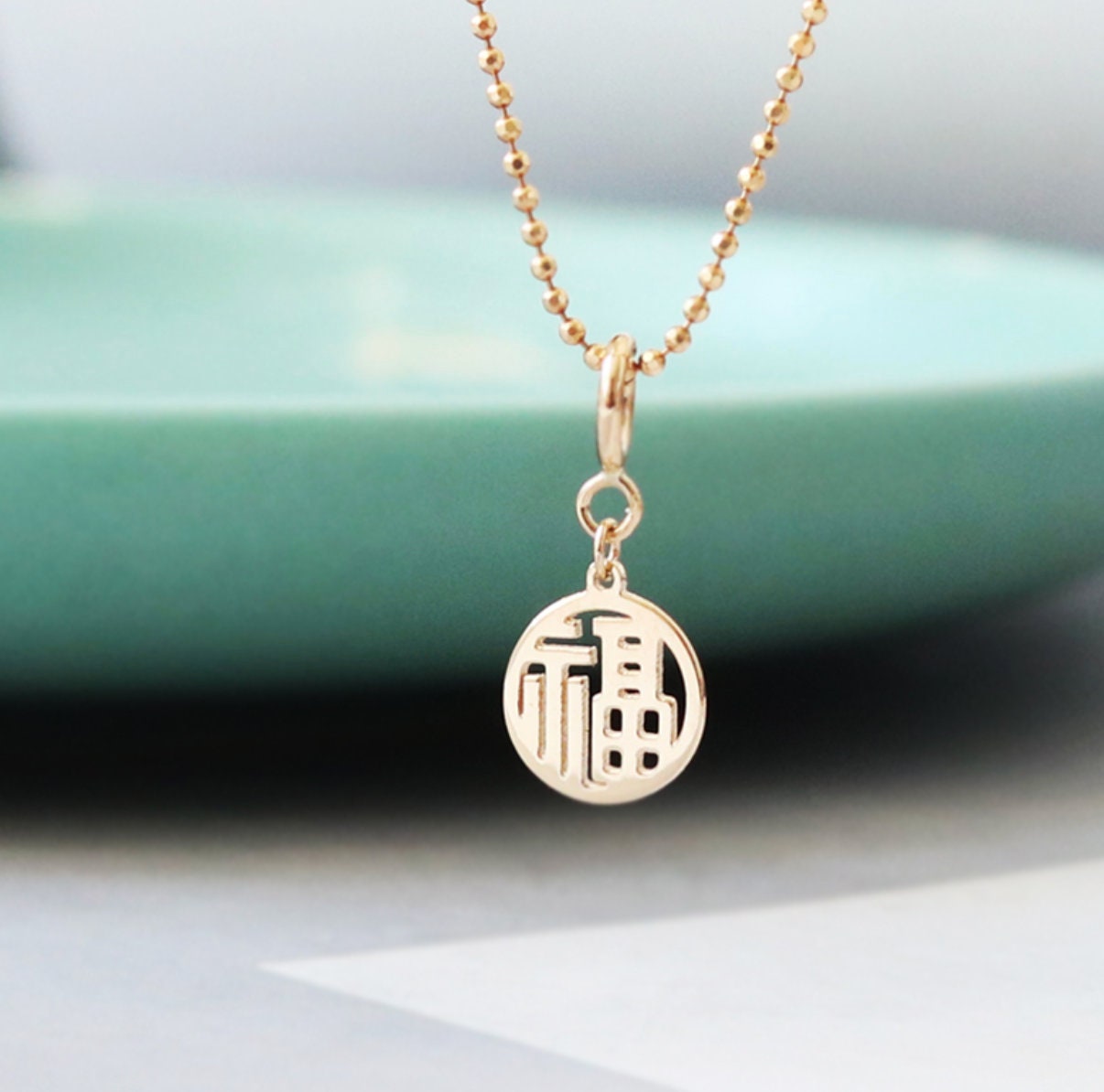 Buy Gold Chinese Pendant Online In India - Etsy India