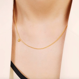 24k 99.9% 999 Real Gold Chain bead minimal necklace Elegant classic Style Simple minimalist HM