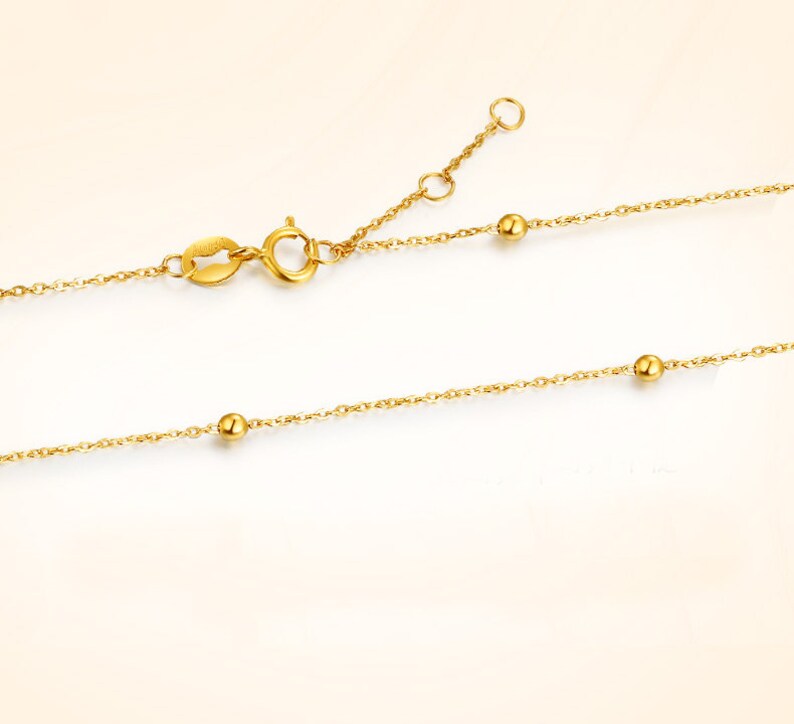 18k Solid yellow Rose Gold Ankle Anklet Chain Dainty Minimal Minimalist Simple BFF bridesmaid Gift Bridal shower Summer Gift