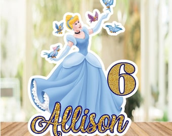 Printable CINDERELLA Cake Topper, Printable Cinderella Cake Topper ...