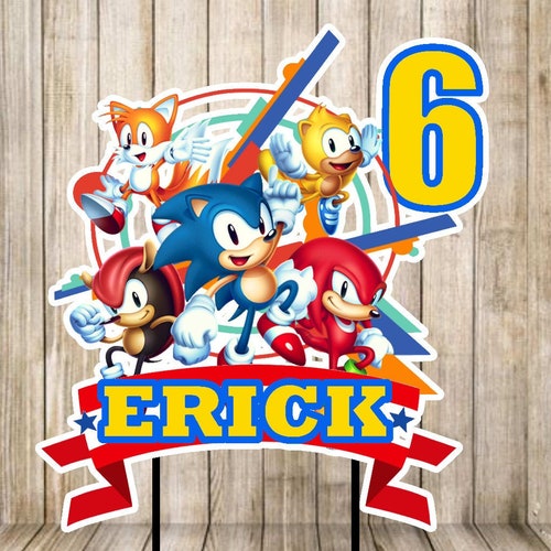 05-printable Sonic Cake Topper Personalized Sonic | Etsy