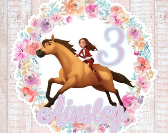 Custom Spirit and Lucky  Cake Topper PRINTABLE | Digital Party Supplies