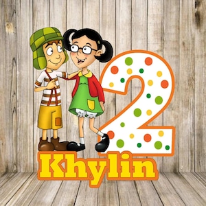 Custom cake topper El Chavo del 8 animado, Digital Cake topper El Chavo del Ocho animado, Digital Downlow