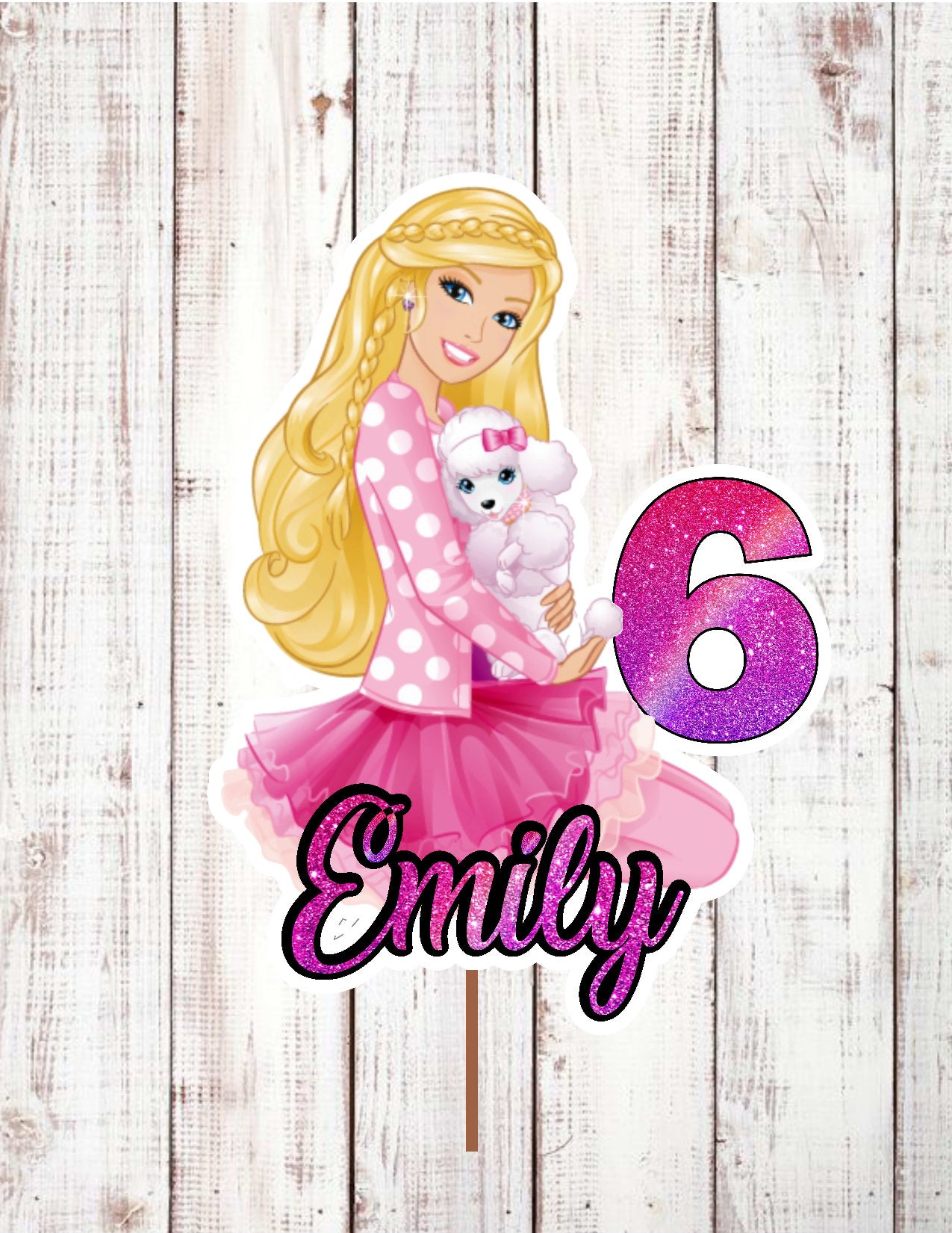 Barbie Cake Topper Free Printable