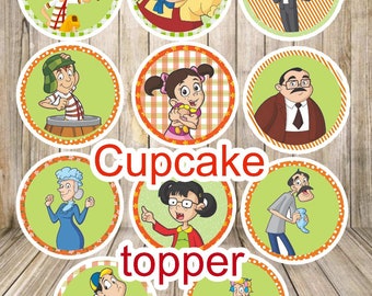 El Chavo Del Ocho Cupcake Toppers (Digital Download)