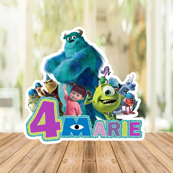 Custom cake topper MONSTER INC, Digital Cake topper , Digital Downlow monster inc