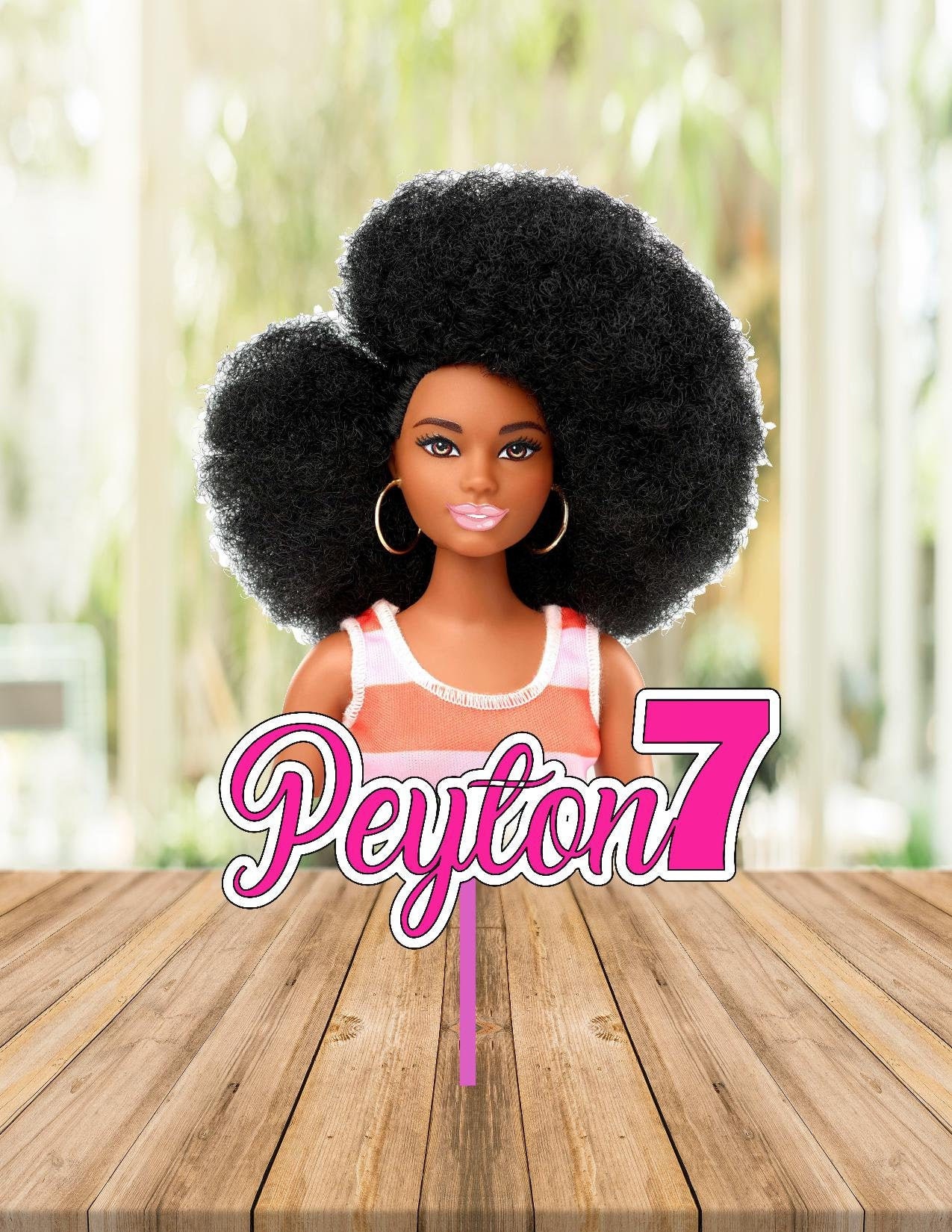 Custom Cake topper African Barbie Digital Personalized | Etsy