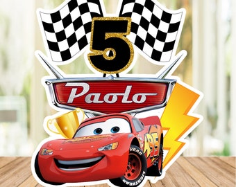 Custom Lightning Mcqueen Cake Topper: Cars Birthday (Digital)