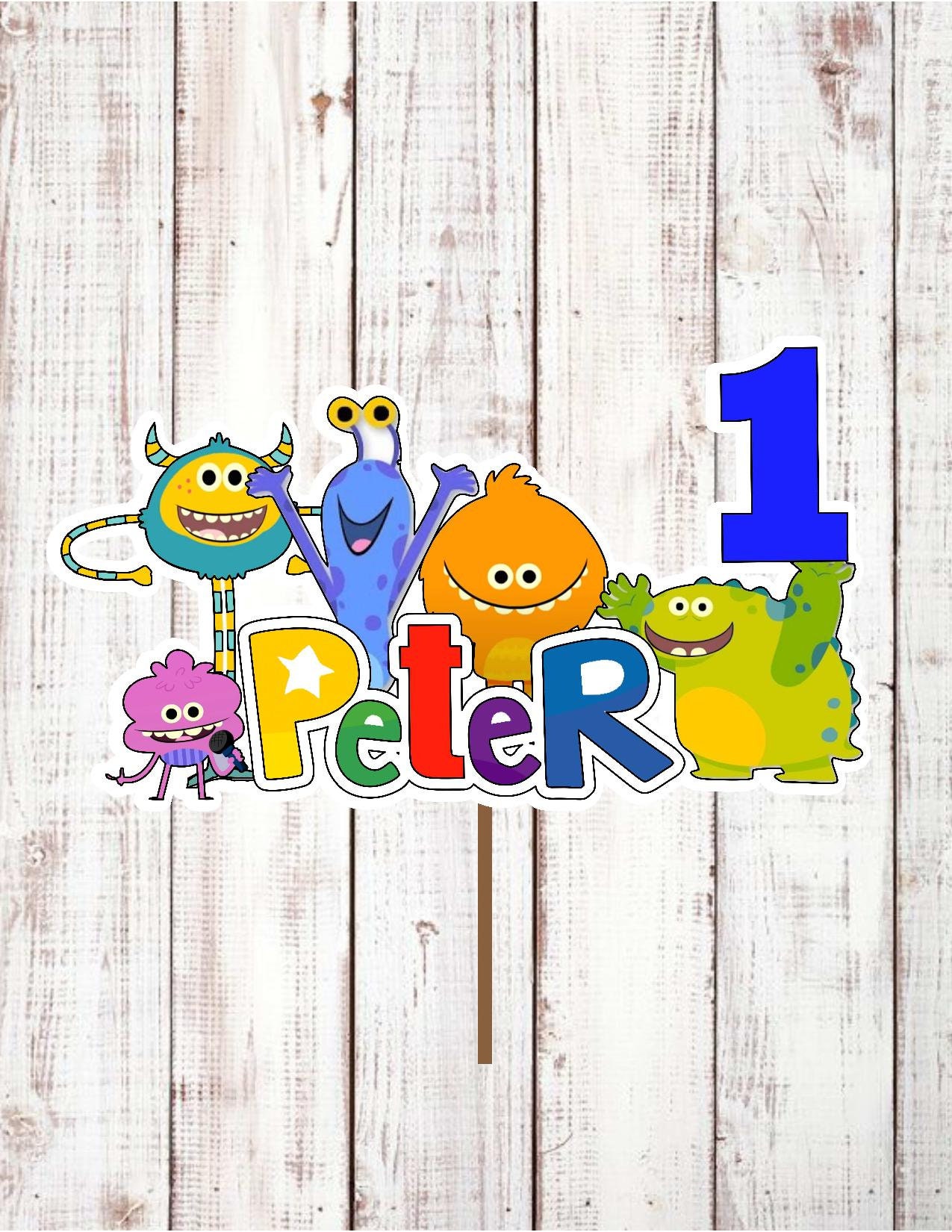 Custom Super simple cake topper Printable digital, Personalized cake topper super simple song